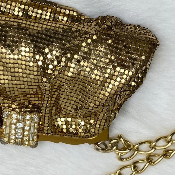 Vintage Whiting and Davis Art Deco Gold Mesh Purse - Picture 6 of 13